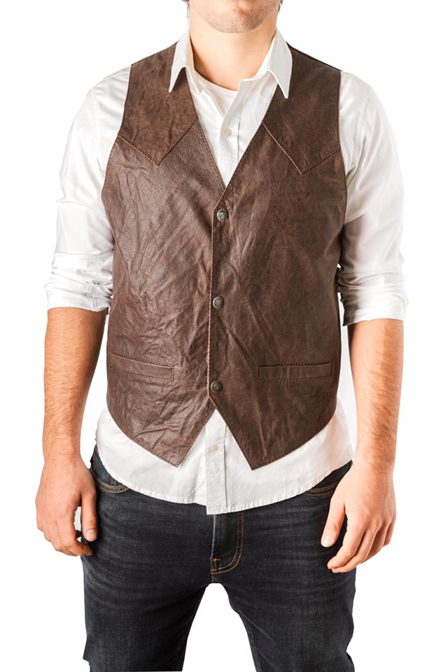 Chaleco shop marron hombre